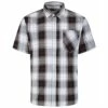 Bigdude Short Sleeve Check Shirt Black