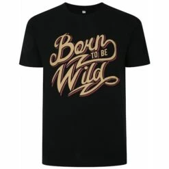 Bigdude Born To Be Wild Print T-Shirt Black