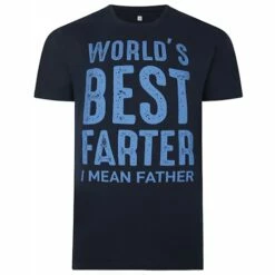 Bigdude World's Best Father Print T-Shirt Navy