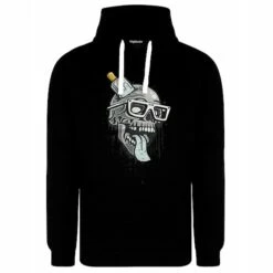 Bigdude Comic Skull Print Hoody Black