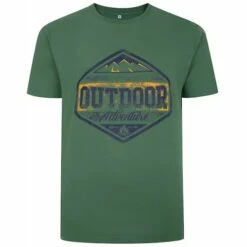 Bigdude Outdoors Print T-Shirt Deep Green