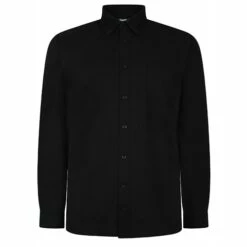 Bigdude Button Down Oxford Long Sleeve Shirt Black