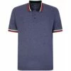 Bigdude Two Tone Contrast Polo Shirt Navy