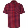 Bigdude Gingham Short Sleeve Shirt Red
