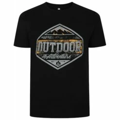 Bigdude Outdoors Print T-Shirt Black