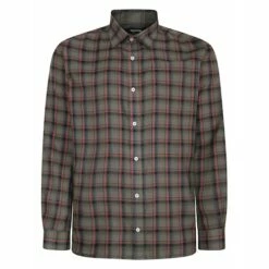 Bigdude Long Sleeve Check Shirt Grey