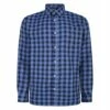 Bigdude Long Sleeve Check Shirt Blue