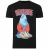 Bigdude Revenge Fish Print T-Shirt Black