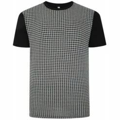 Bigdude Hounds Tooth Smart T-Shirt Black