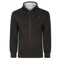 Bigdude Sherpa Lined Zip Hoody Charcoal