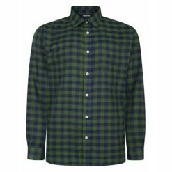 Bigdude Long Sleeve Check Shirt Green