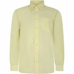 Bigdude Classic Long Sleeve Poplin Shirt Lemon