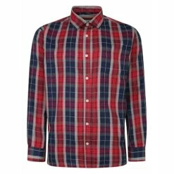 Bigdude Long Sleeve Check Shirt Red