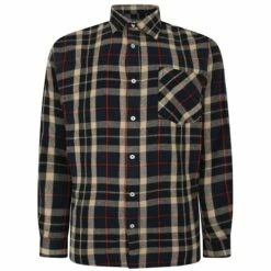 Bigdude Long Sleeve Check Flannel Shirt Navy