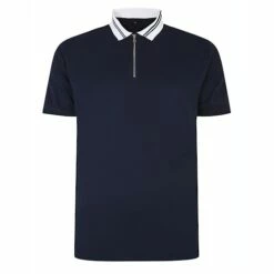 Bigdude Jersey Zip Polo Navy