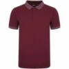 Bigdude Jacquard Collar Polo Shirt Burgundy