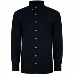 Bigdude Oxford Long Sleeve Shirt Navy