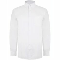 Bigdude Oxford Long Sleeve Shirt White