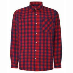 Bigdude Gingham Long Sleeve Shirt Red