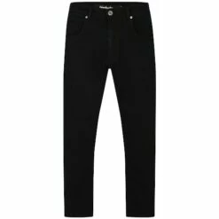 Bigdude Loose Fit Straight Cut Stretch Jeans Black