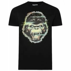 Bigdude Graphic Gorilla Print T-Shirt Black
