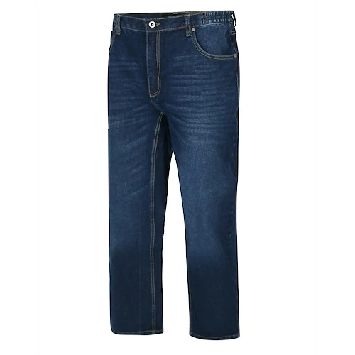 Bigdude Elasticated Waist Jeans With Selvedge Finish Raw Wash