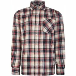 Bigdude Long Sleeve Flannel Shirt Navy