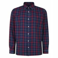 Bigdude Long Sleeve Check Shirt Navy