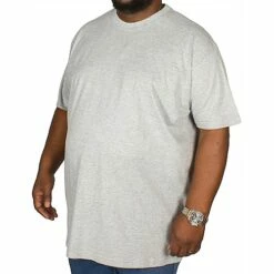 Bigdude Plain Crew Neck T-Shirt Grey