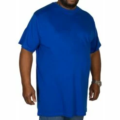 Bigdude Plain Crew Neck T-Shirt Royal Blue