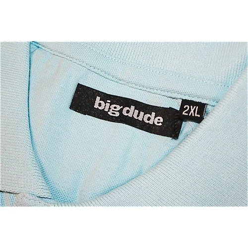 Bigdude Plain Polo Shirt Light Blue - Image 7