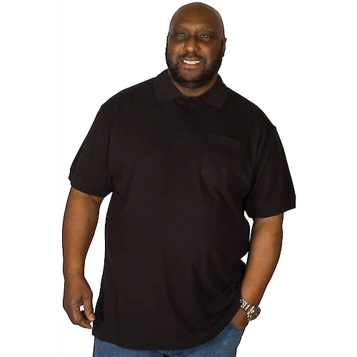 Bigdude Polo Shirt With Pocket Black - Image 4