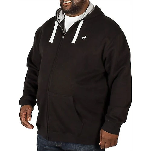 Bigdude Fleece Full Zip Hoody Black - Image 3