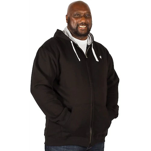 Bigdude Fleece Full Zip Hoody Black - Image 6