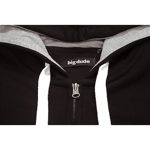 Bigdude Fleece Full Zip Hoody Black - Image 8