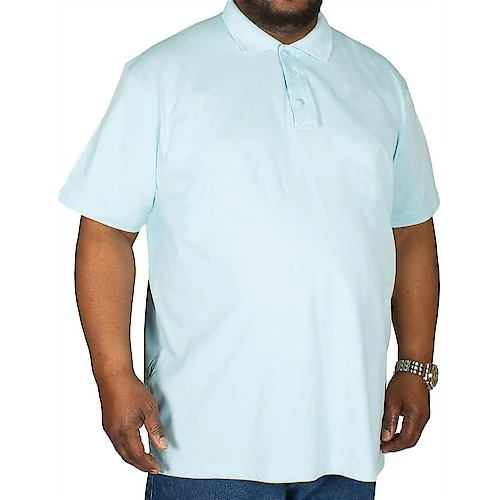 Bigdude Plain Polo Shirt Light Blue - Image 2
