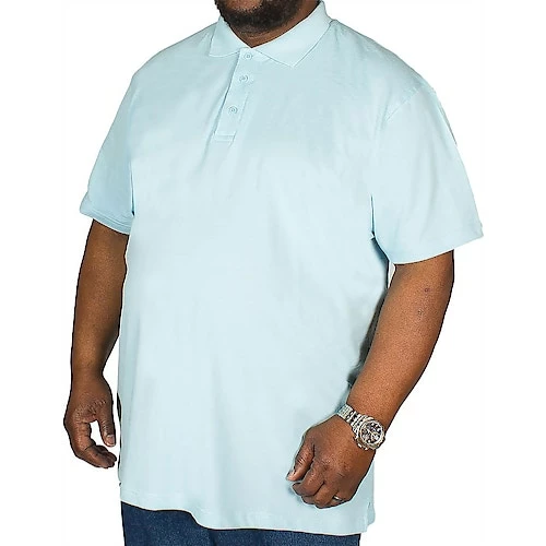 Bigdude Plain Polo Shirt Light Blue