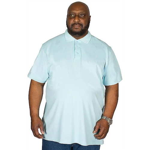 Bigdude Plain Polo Shirt Light Blue - Image 3