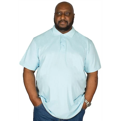 Bigdude Plain Polo Shirt Light Blue - Image 5