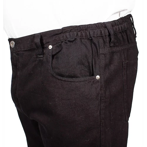 Bigdude Elasticated Waist Jeans Black - Image 5