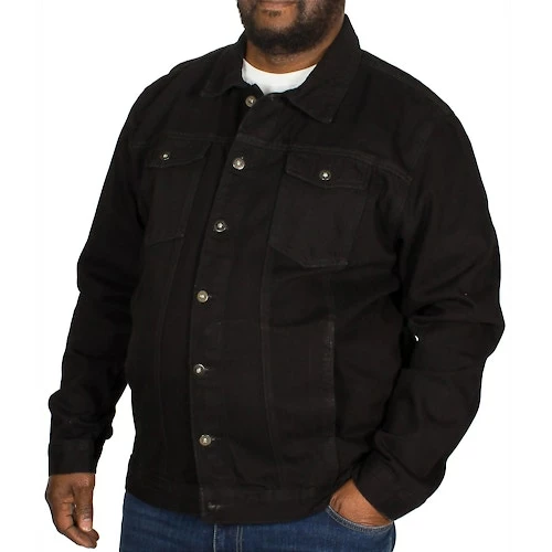 Bigdude Classic Denim Jacket Black - Image 3