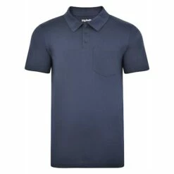Bigdude Jersey Polo Shirt With Pocket Navy