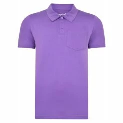 Bigdude Jersey Polo Shirt With Pocket Purple