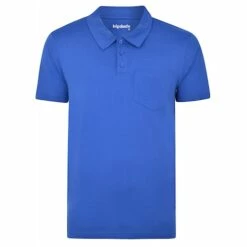 Bigdude Jersey Polo Shirt With Pocket Royal Blue