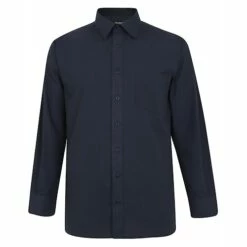 Bigdude Classic Long Sleeve Poplin Shirt Navy