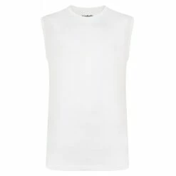 Bigdude Plain Sleeveless T-Shirt White
