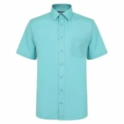 Bigdude Classic Short Sleeve Poplin Shirt Green