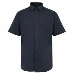 Bigdude Classic Short Sleeve Poplin Shirt Navy