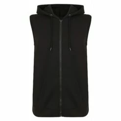 Bigdude Loop Back Sleeveless Hoody Black