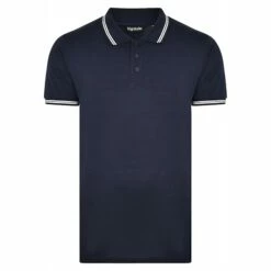 Bigdude Tipped Polo Shirt Navy